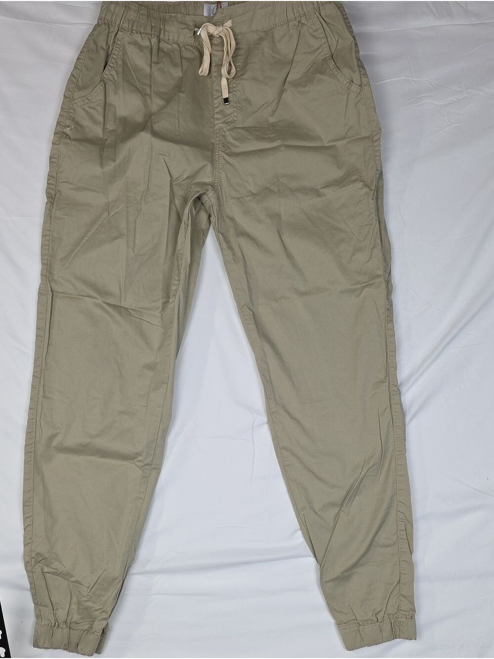 Men's Relaxed Drawstring Joggers in Light Khaki XL
